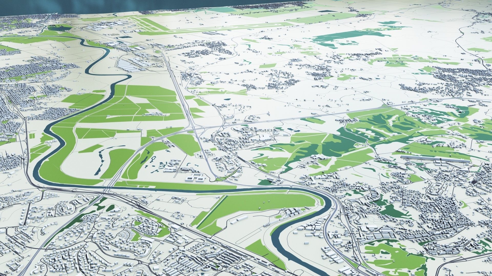 Rome with Terrain 3D model_4
