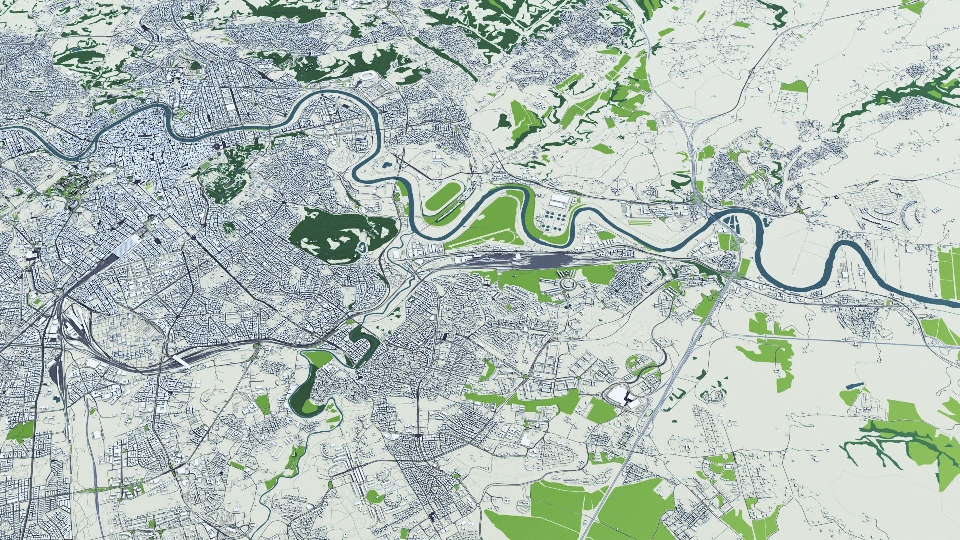 Rome with Terrain 3D model_8