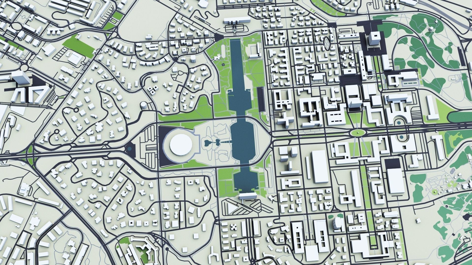 Rome with Terrain 3D model_9