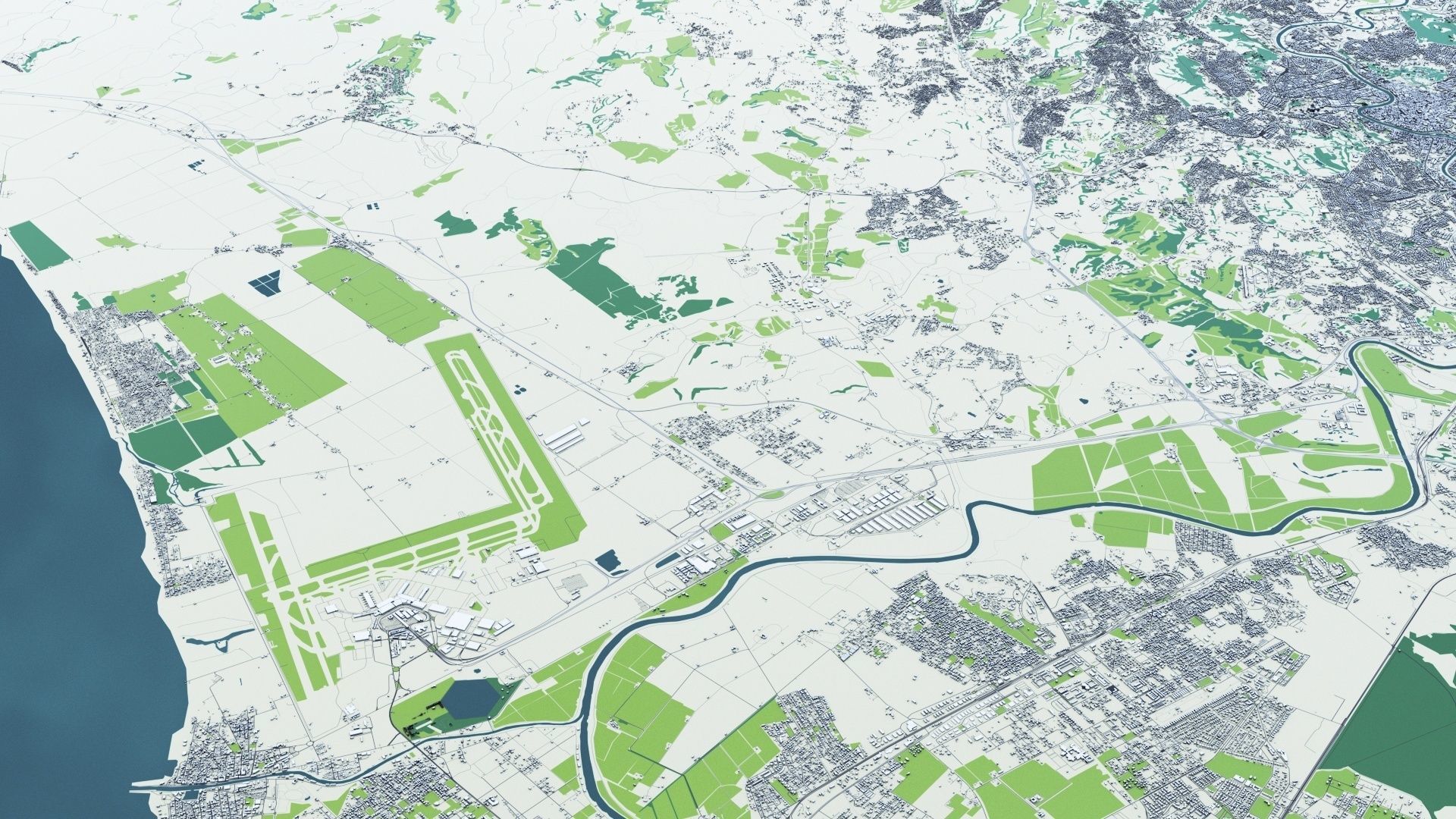 Rome with Terrain 3D model_7