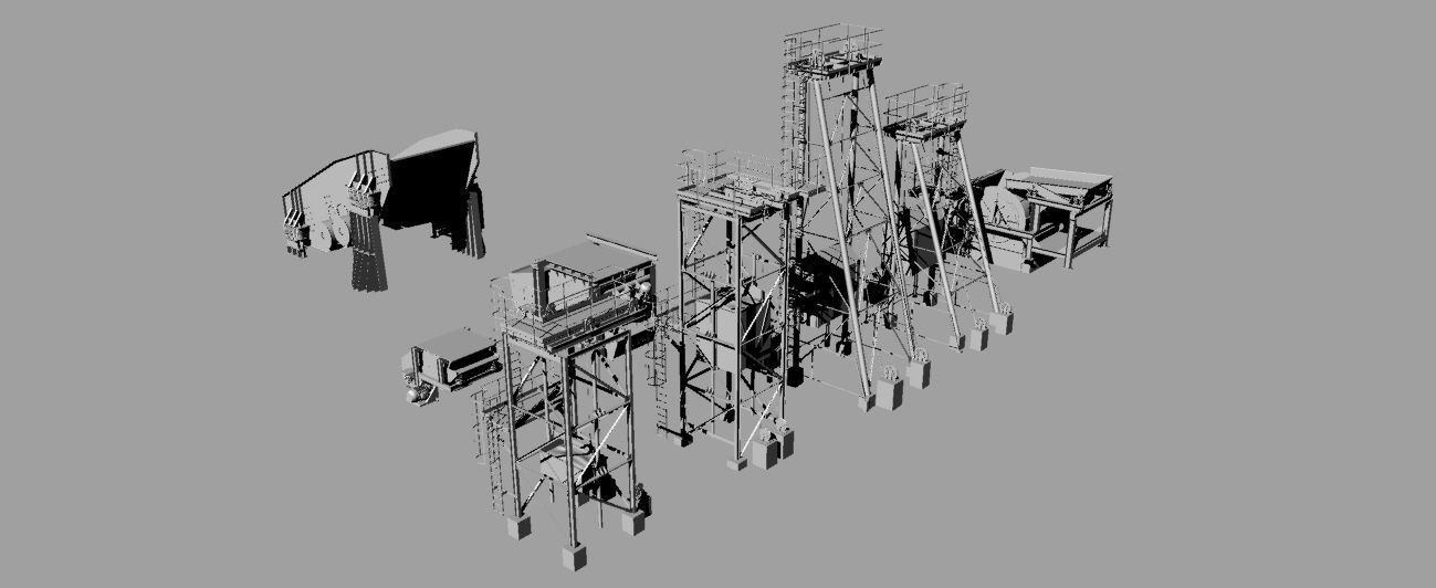 Mining rig equipments 3D model_2