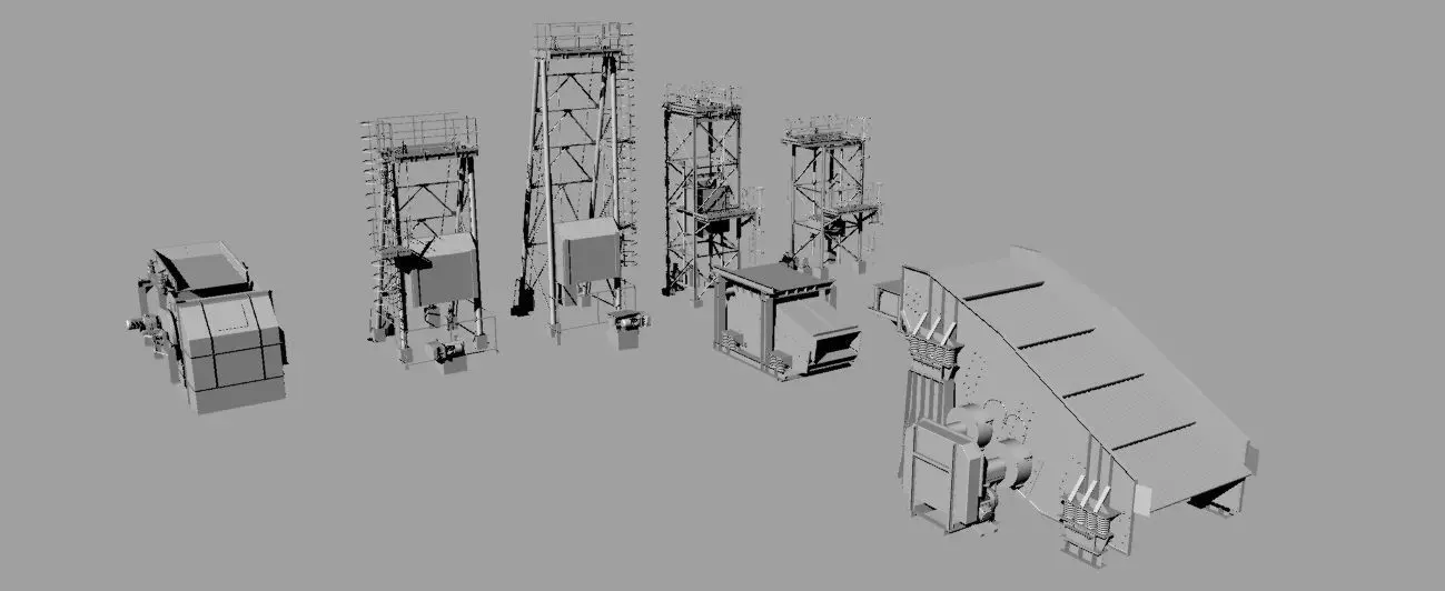 Mining rig equipments 3D model_0