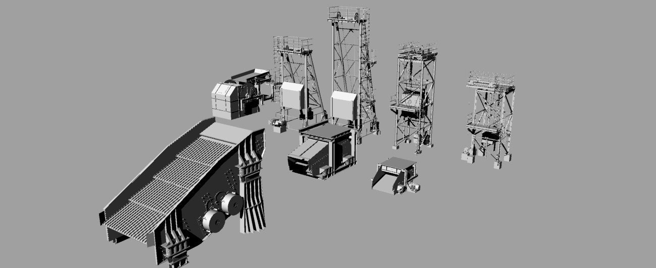 Mining rig equipments 3D model_1