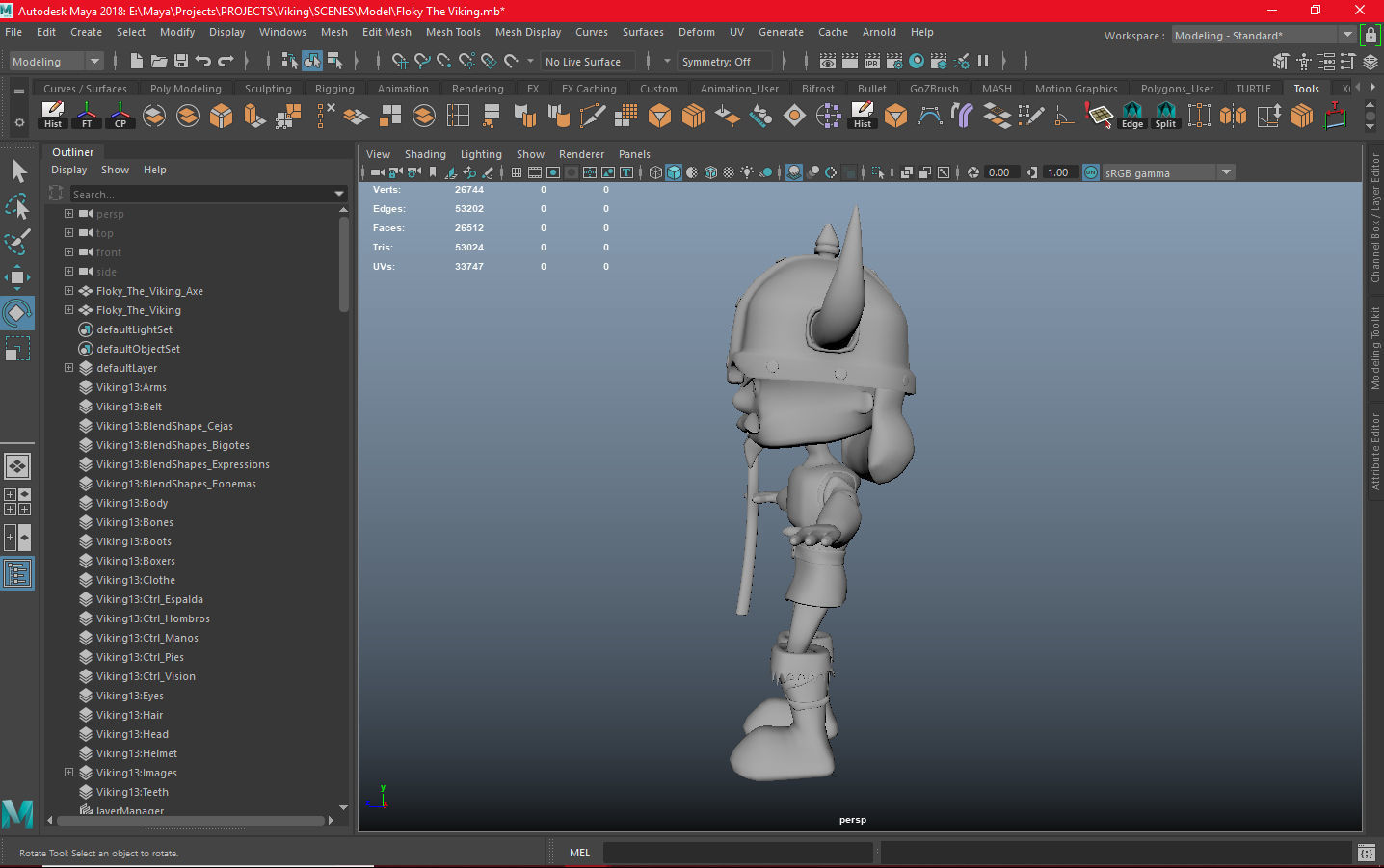 Floky The Viking Low-poly 3D model_13