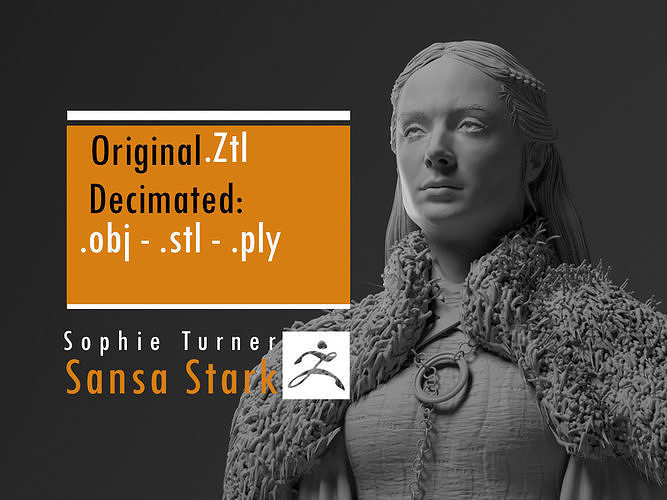 Sophie Turner - Sansa Stark - Game Of Thrones 3D print model