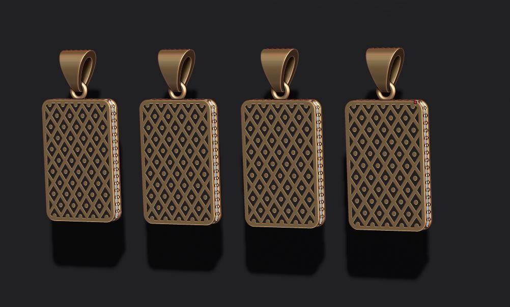 playing cards kings pack set 3D print model_10