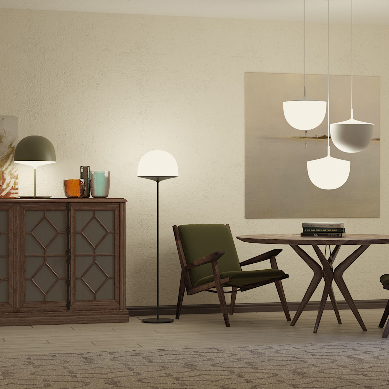 Fontana Arte Cheshire Floor Lamps by Gam Fratesi 3D model_1