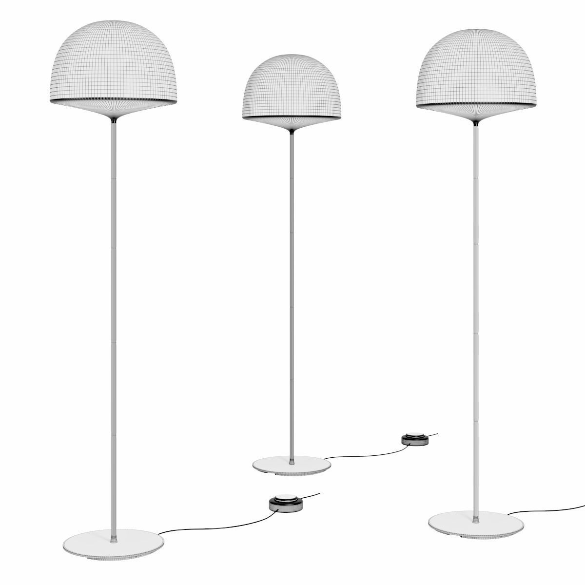 Fontana Arte Cheshire Floor Lamps by Gam Fratesi 3D model_2