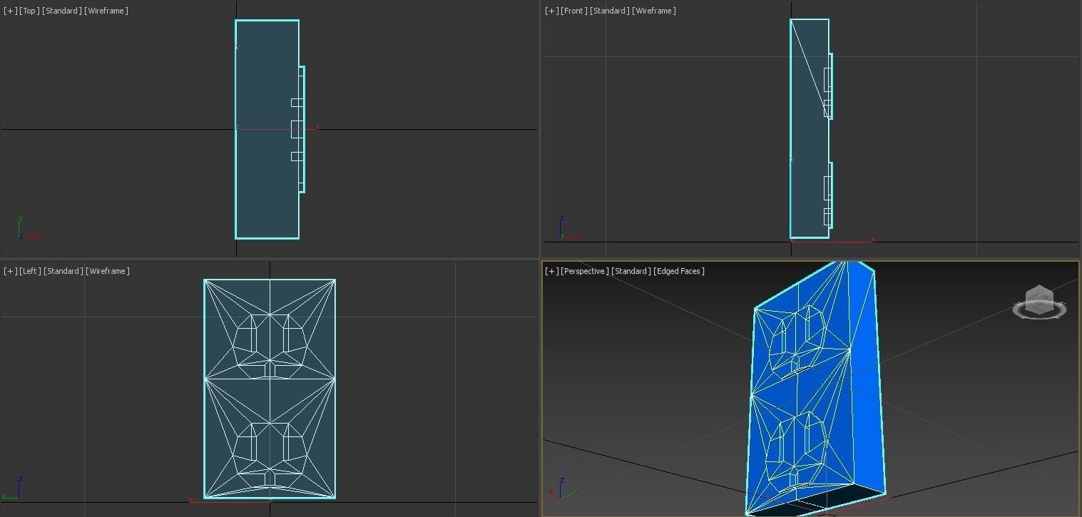Stock power outlet Low-poly 3D model_1
