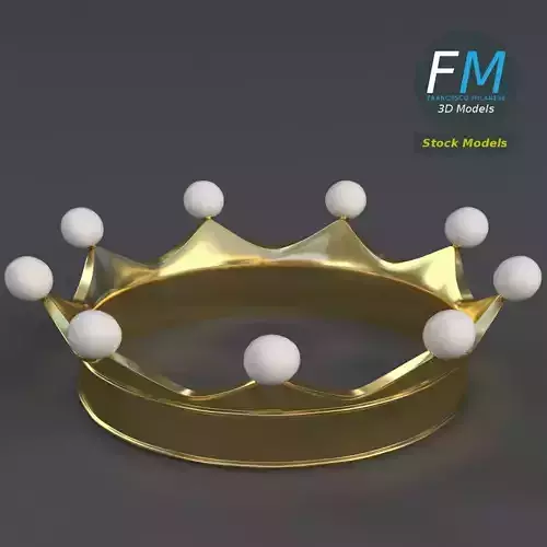 Gold crown with pearls