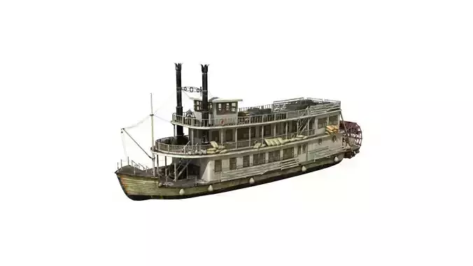 Steamboat riverboat 3D model