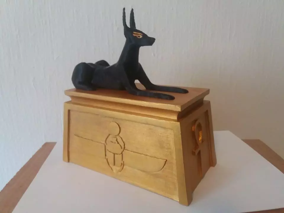 Anubis shrine deckbox for Magic The Gathering 3D print model_0
