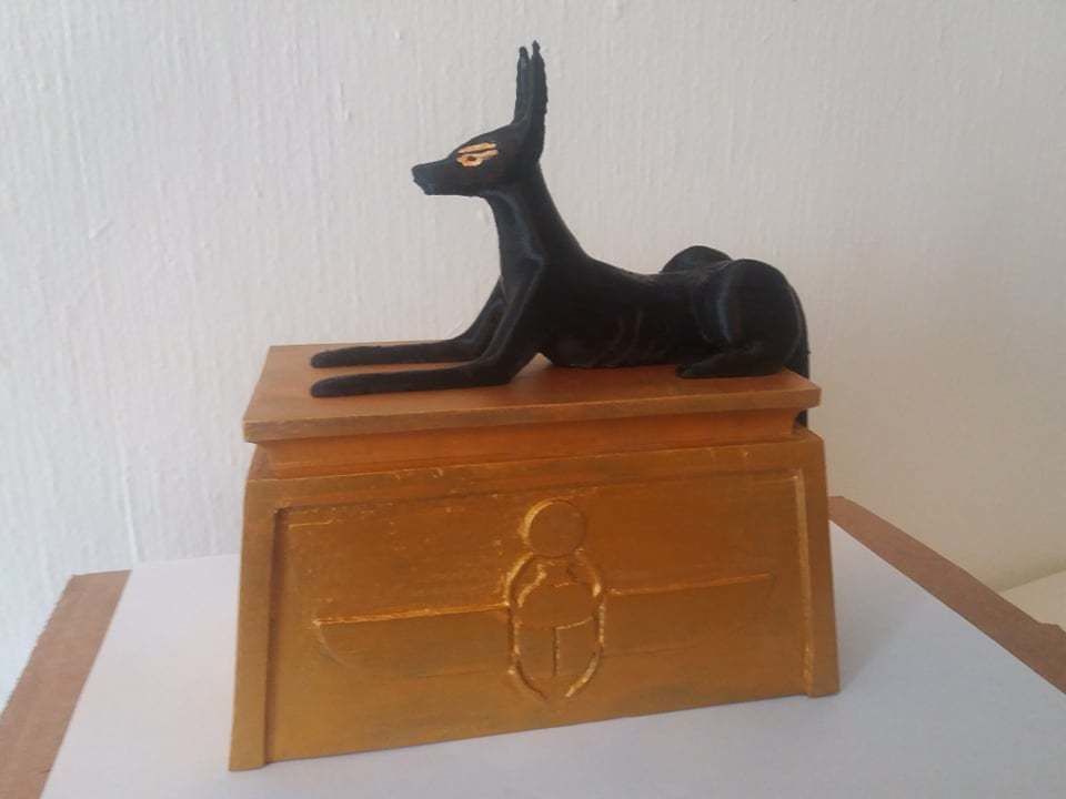 Anubis shrine deckbox for Magic The Gathering 3D print model_2