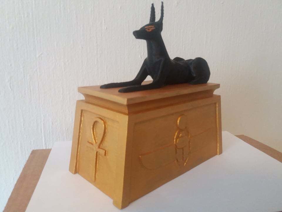 Anubis shrine deckbox for Magic The Gathering 3D print model_4