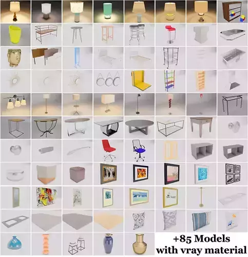 More than 85 Furniture Models 3D model