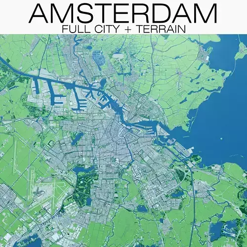 Amsterdam with Terrain