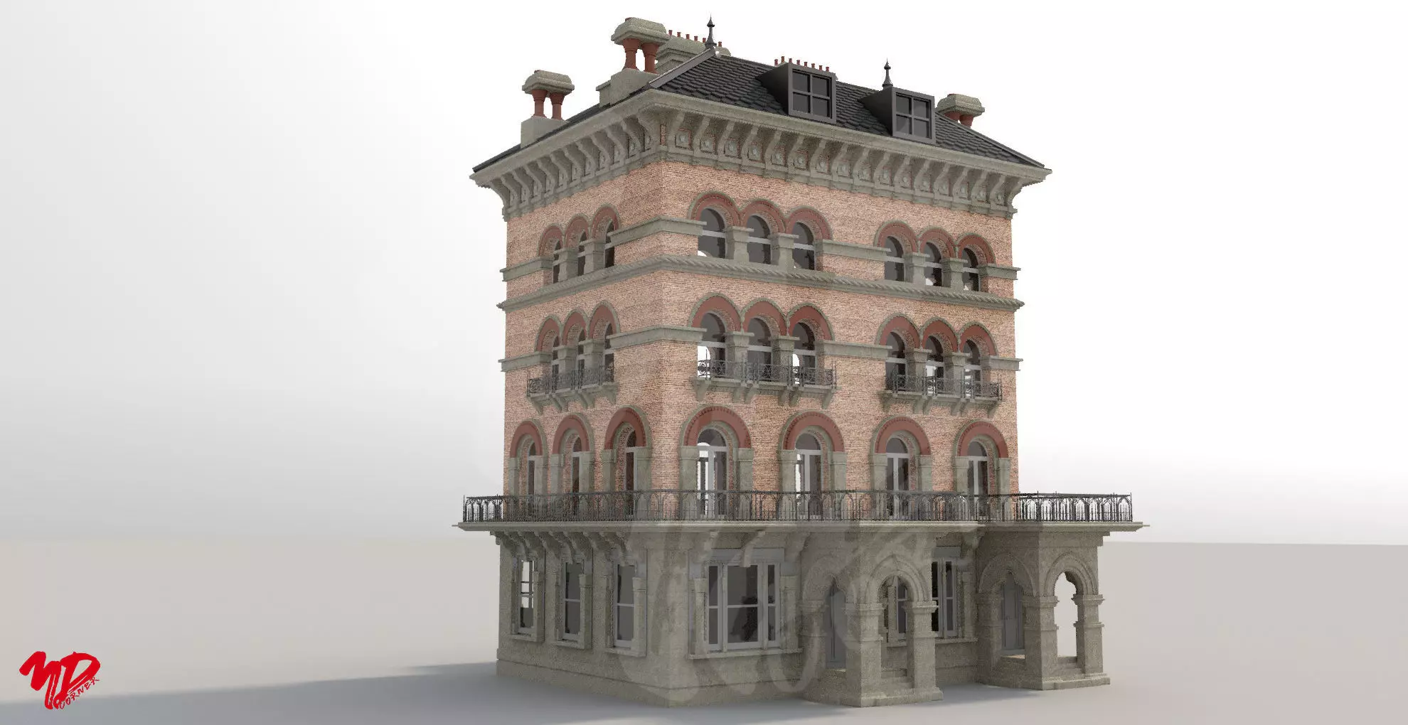 Victorian building 3D model_0