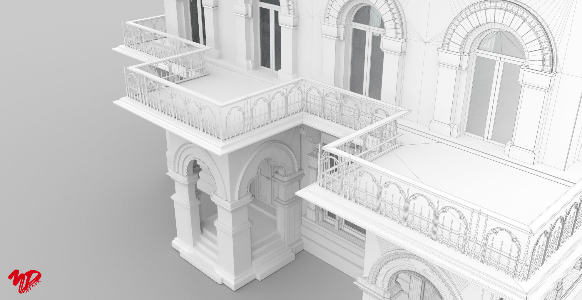 Victorian building 3D model_3