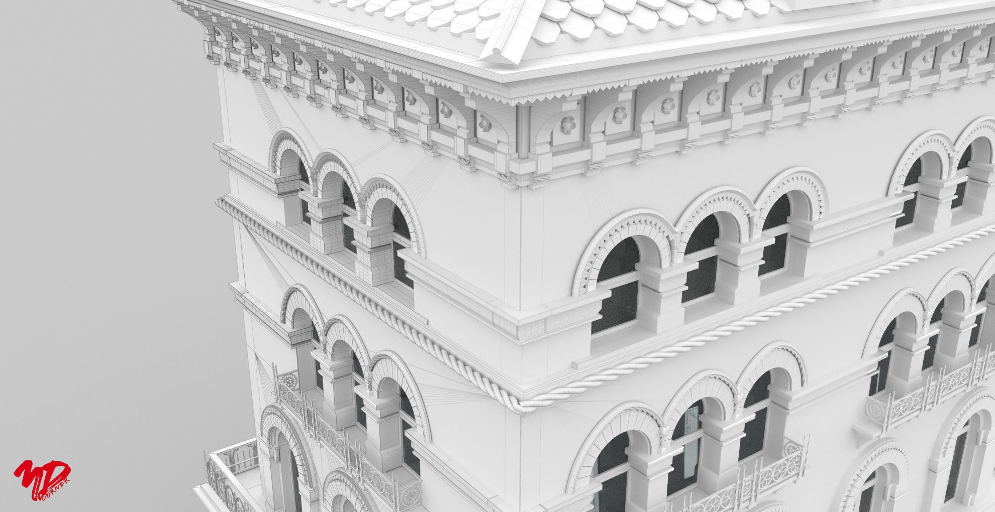 Victorian building 3D model_4
