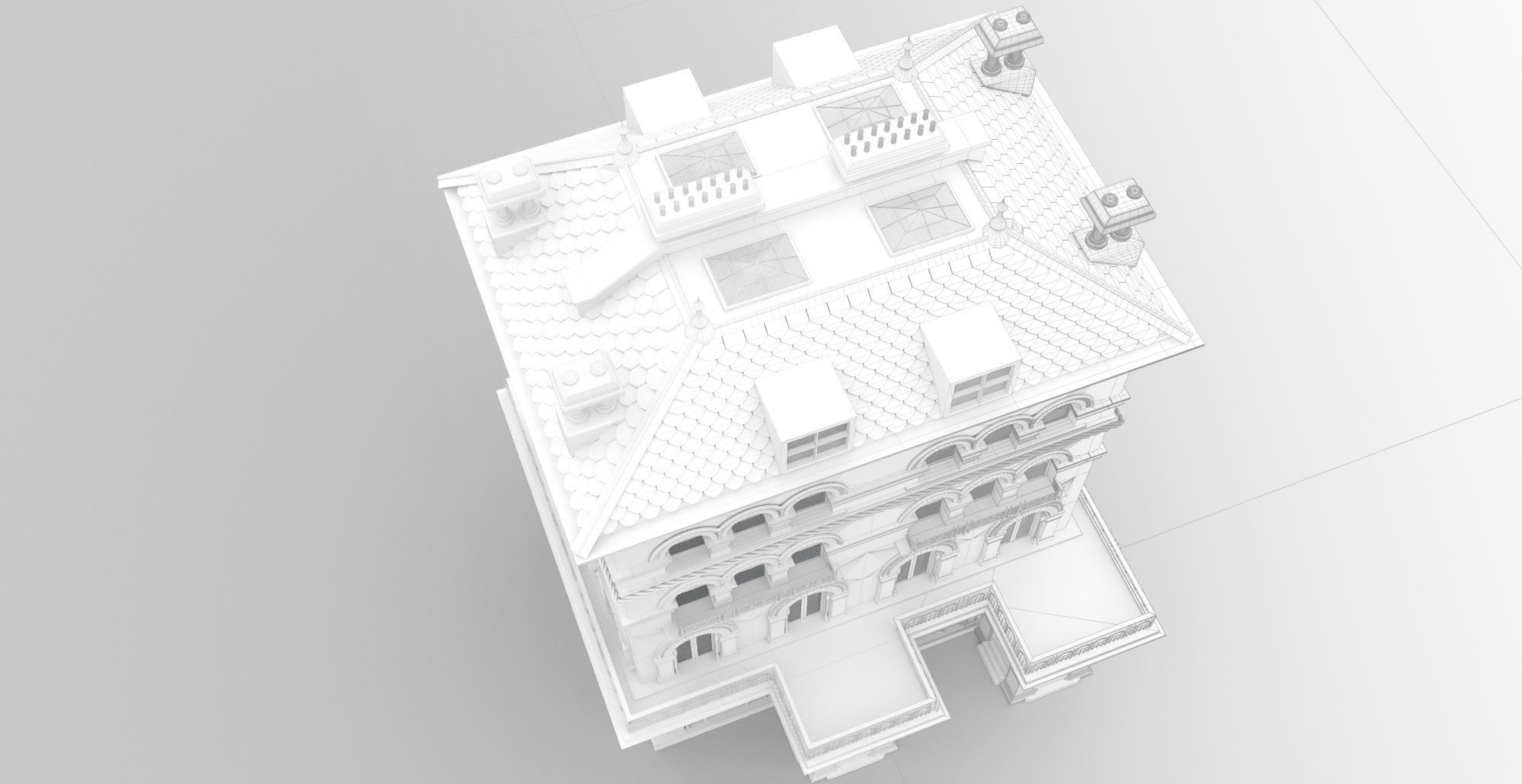 Victorian building 3D model_5