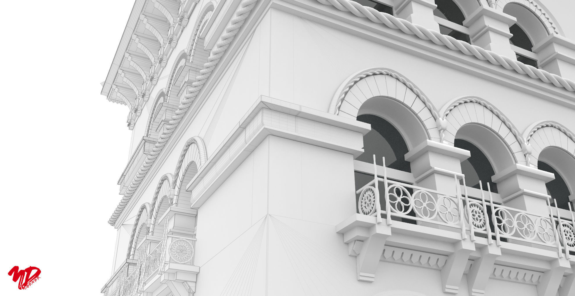 Victorian building 3D model_6