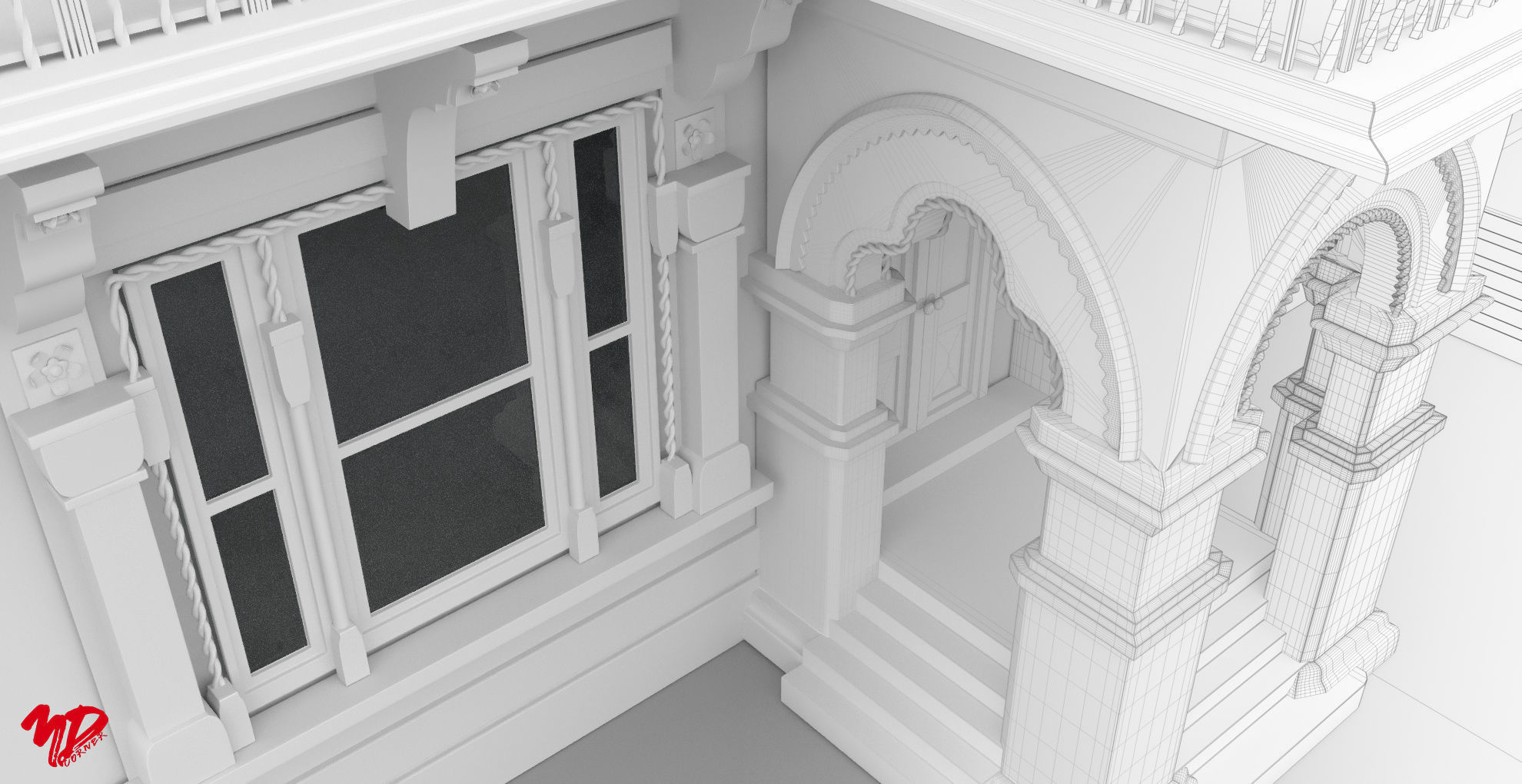 Victorian building 3D model_8