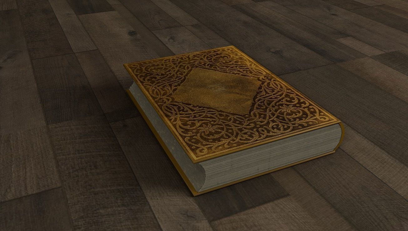 Old Book 3D model_3