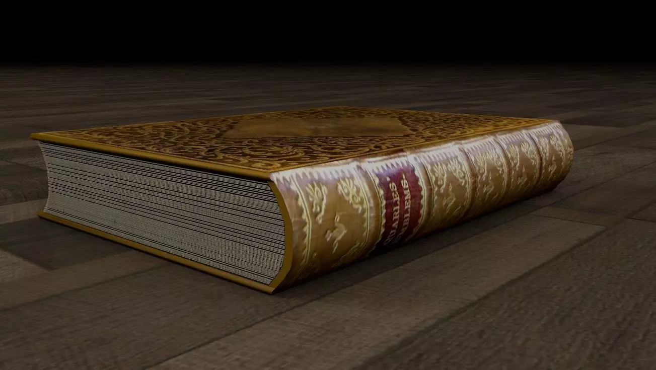 Old Book 3D model_0