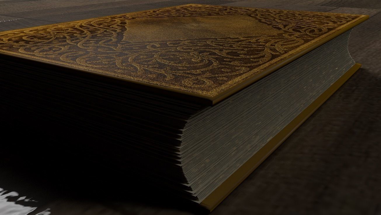 Old Book 3D model_2