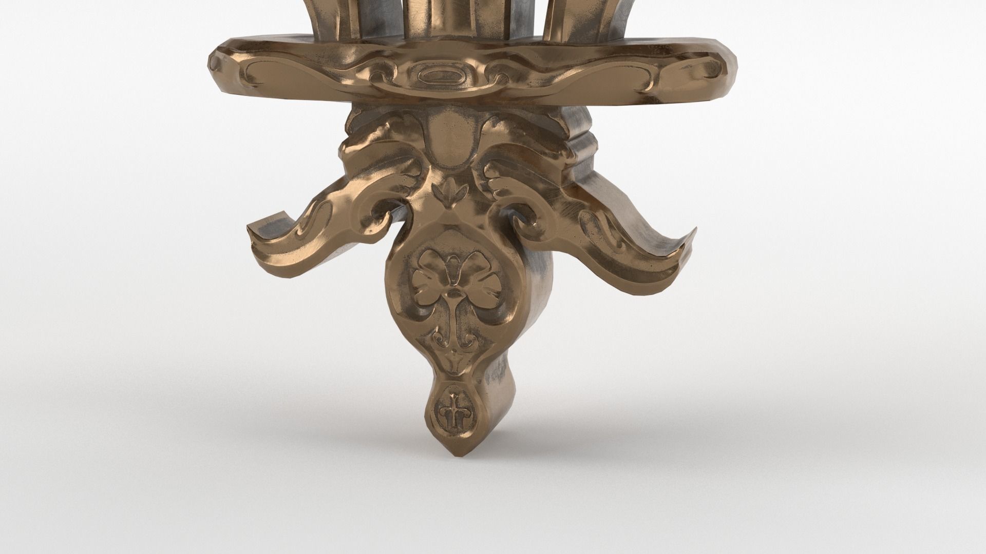 Fleur De Lis Ornament and Zbrush Brush Low-poly 3D model_3