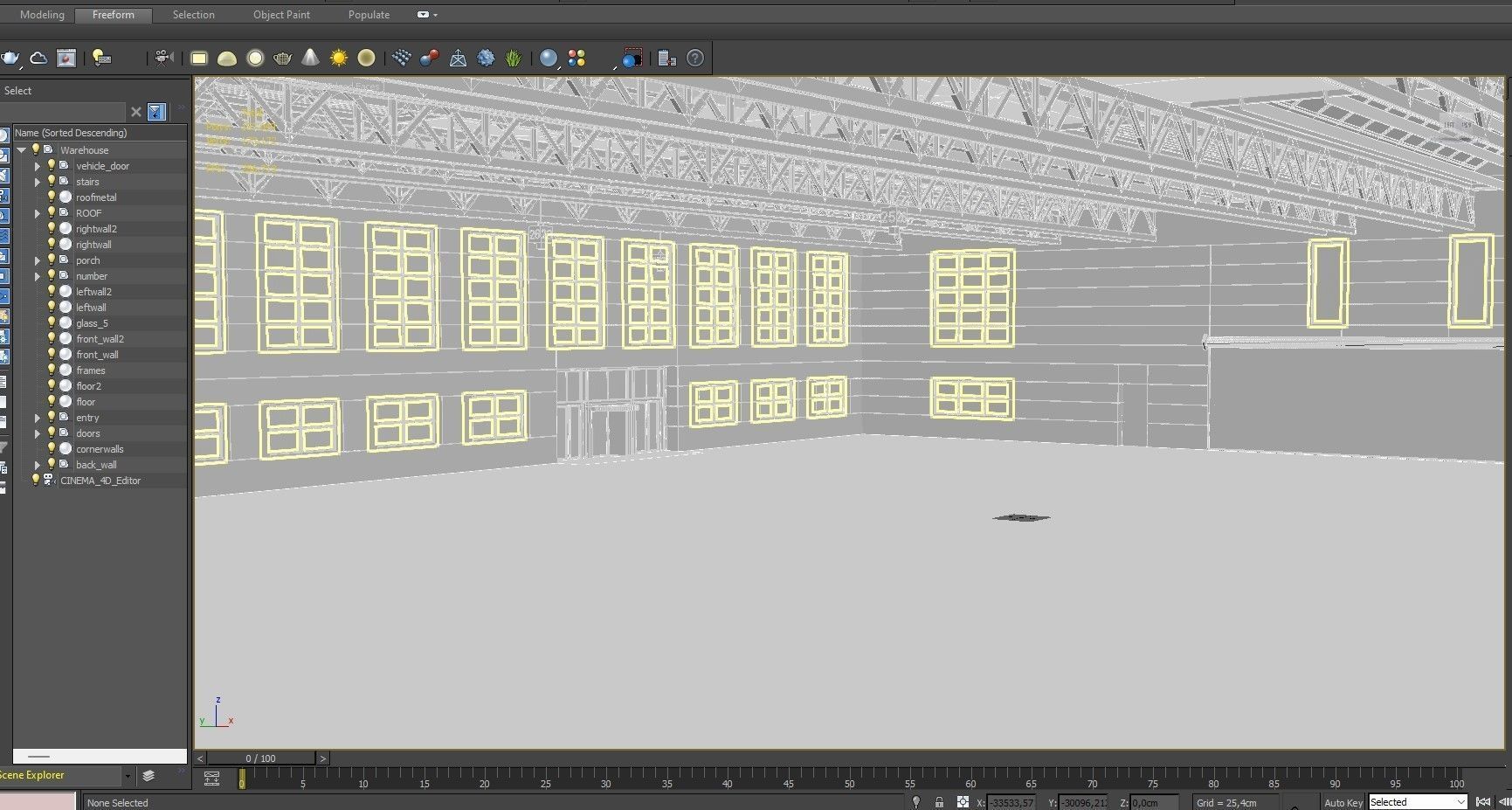 Warehouse interior and exterior 3D model_26