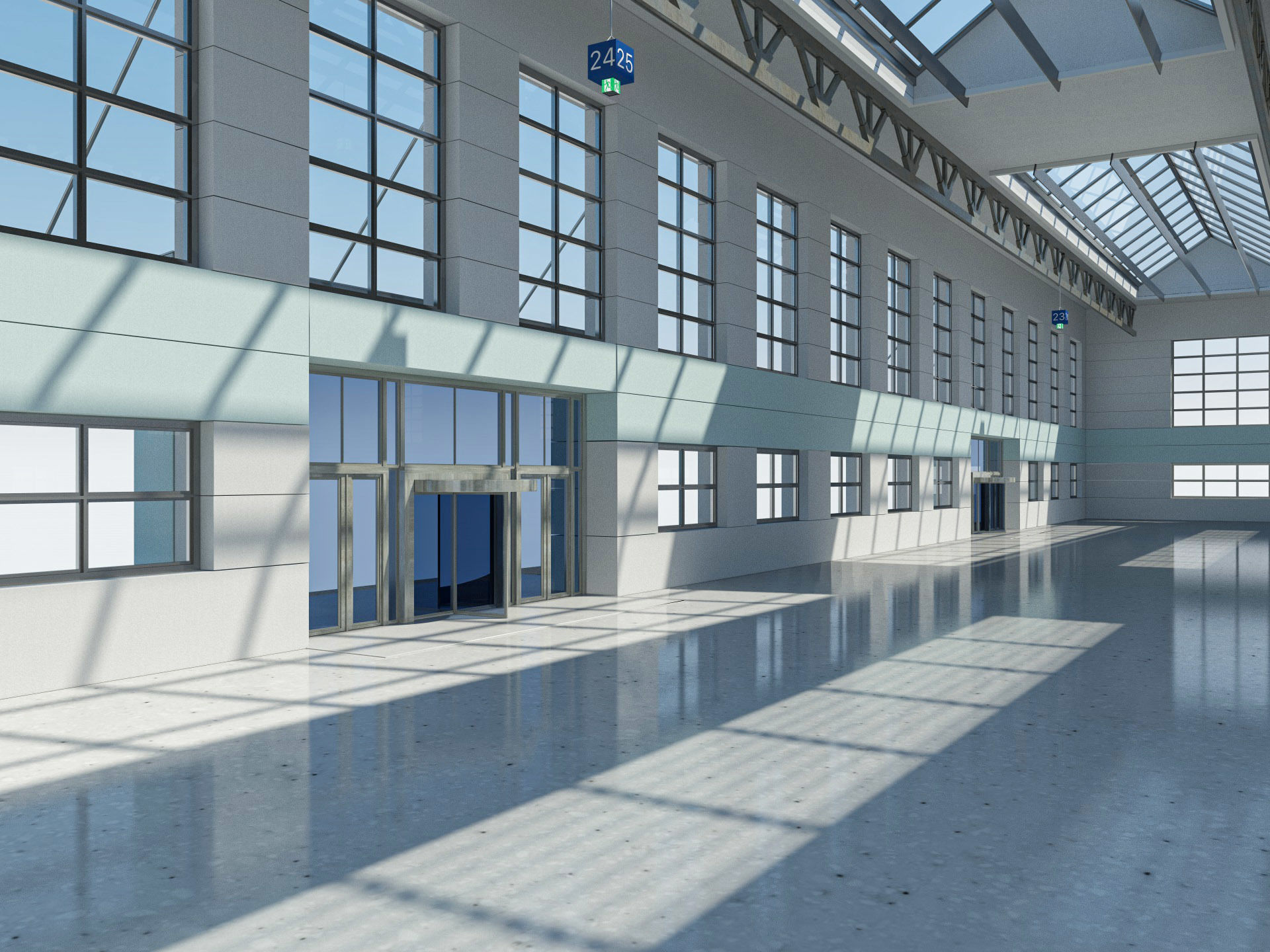 Warehouse interior and exterior 3D model_6