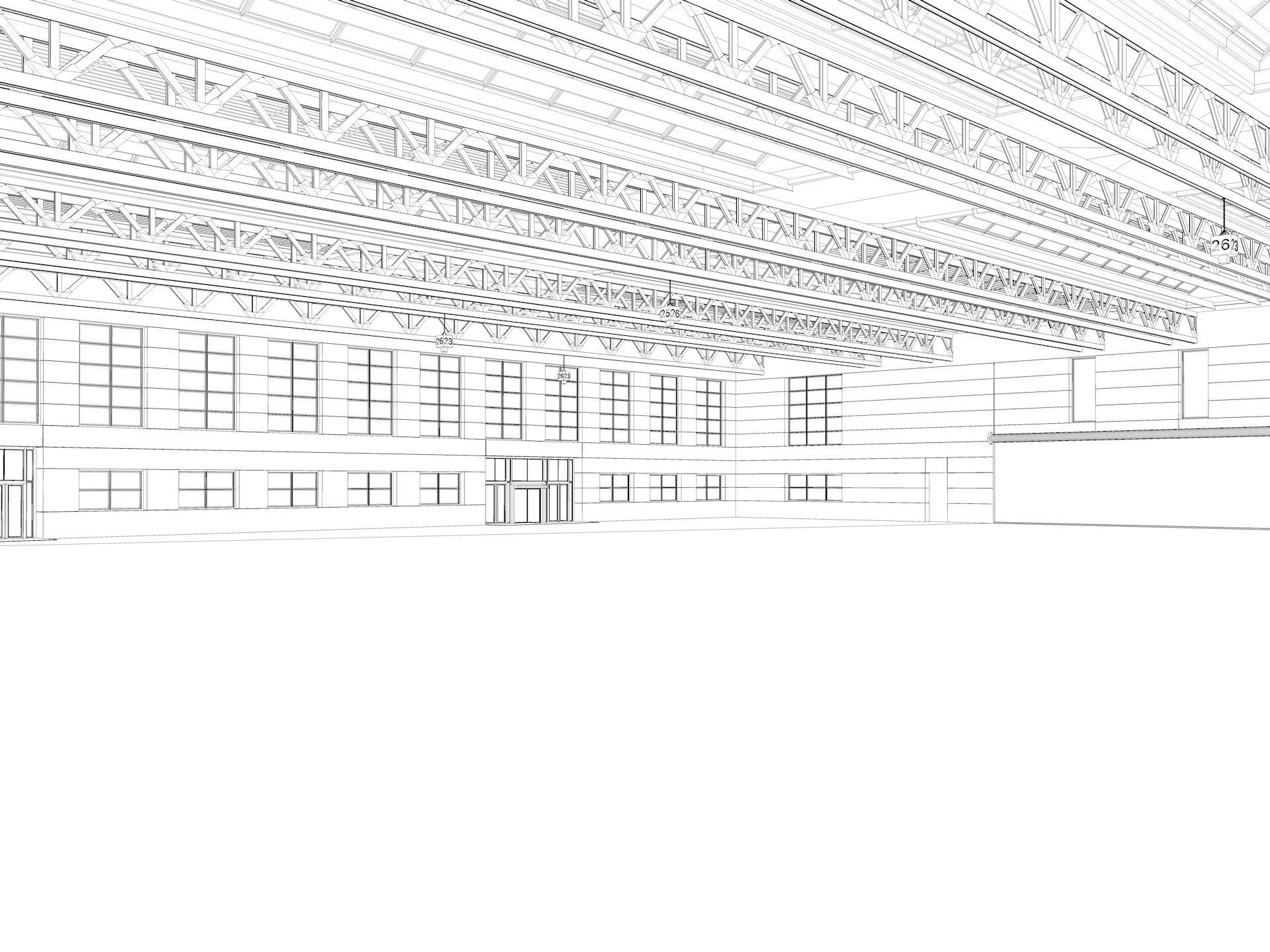 Warehouse interior and exterior 3D model_12