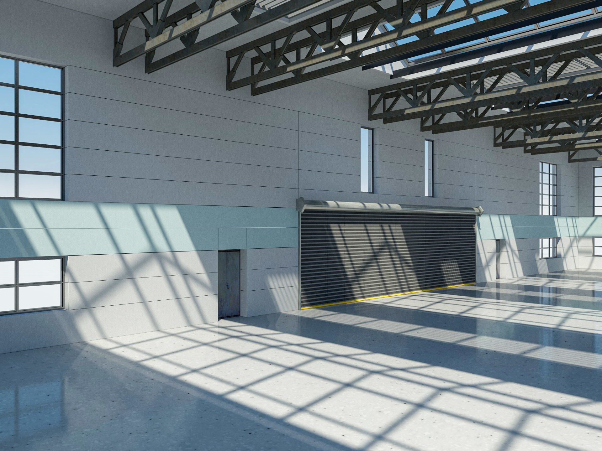 Warehouse interior and exterior 3D model_10