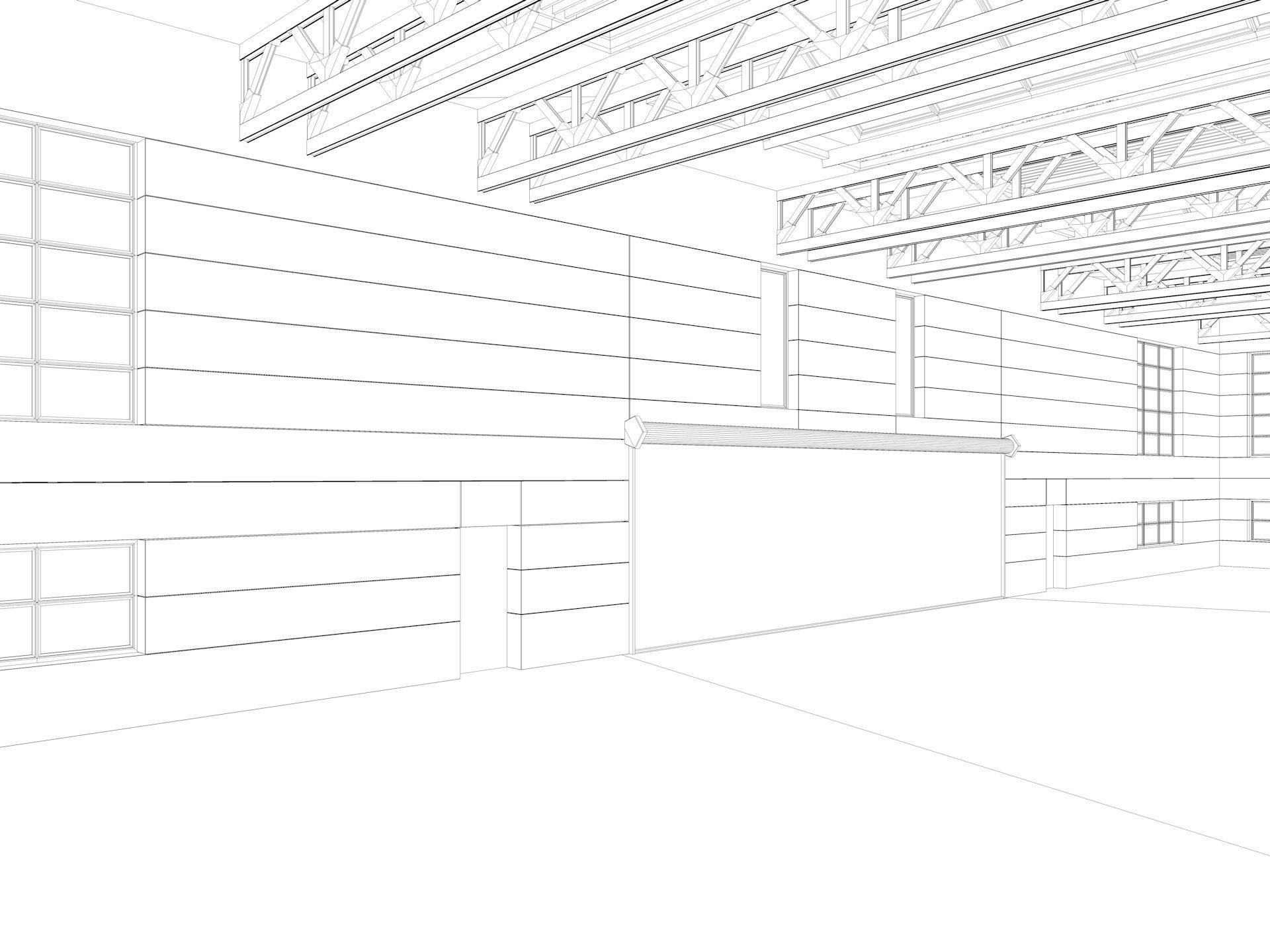 Warehouse interior and exterior 3D model_19