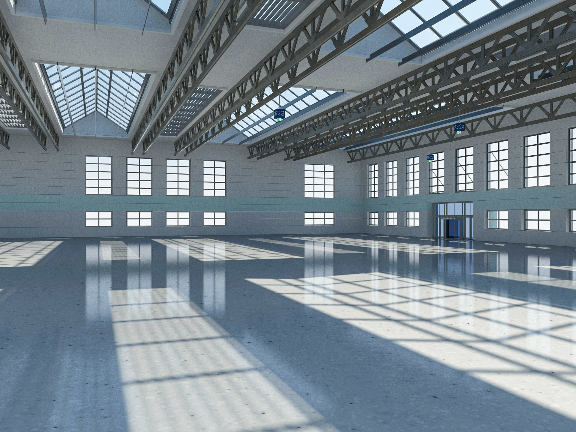 Warehouse interior and exterior 3D model_8