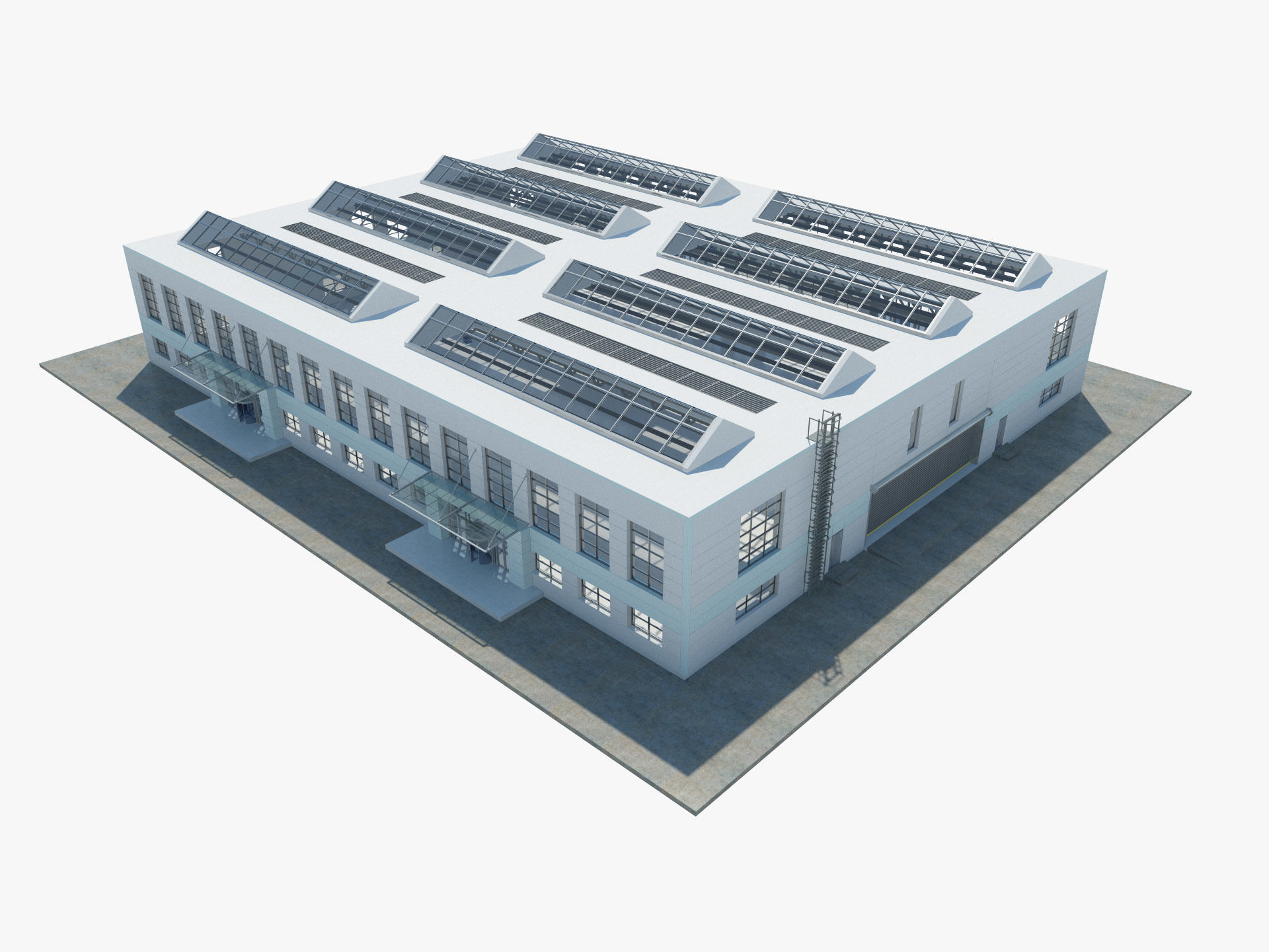 Warehouse interior and exterior 3D model_7