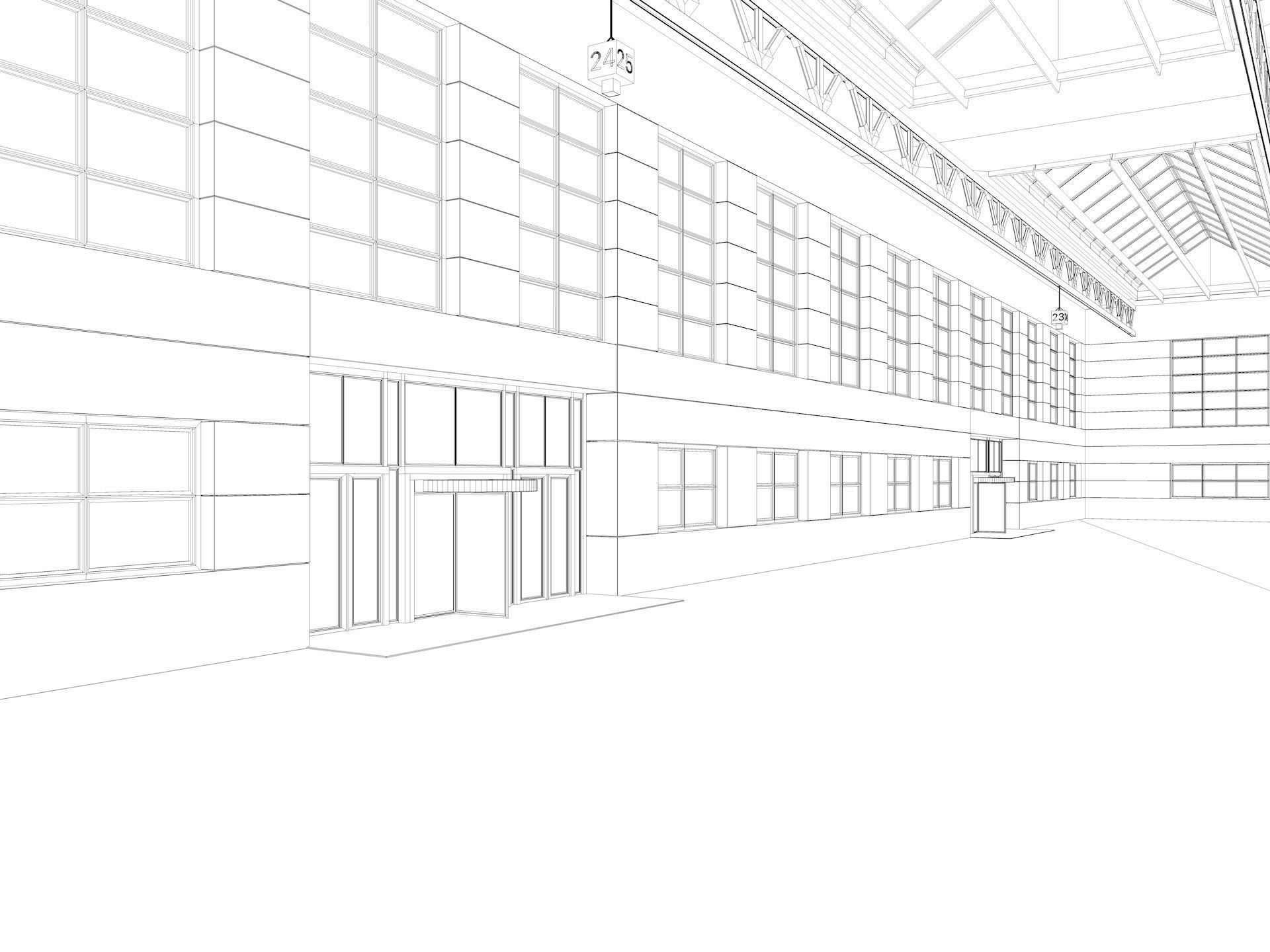 Warehouse interior and exterior 3D model_17