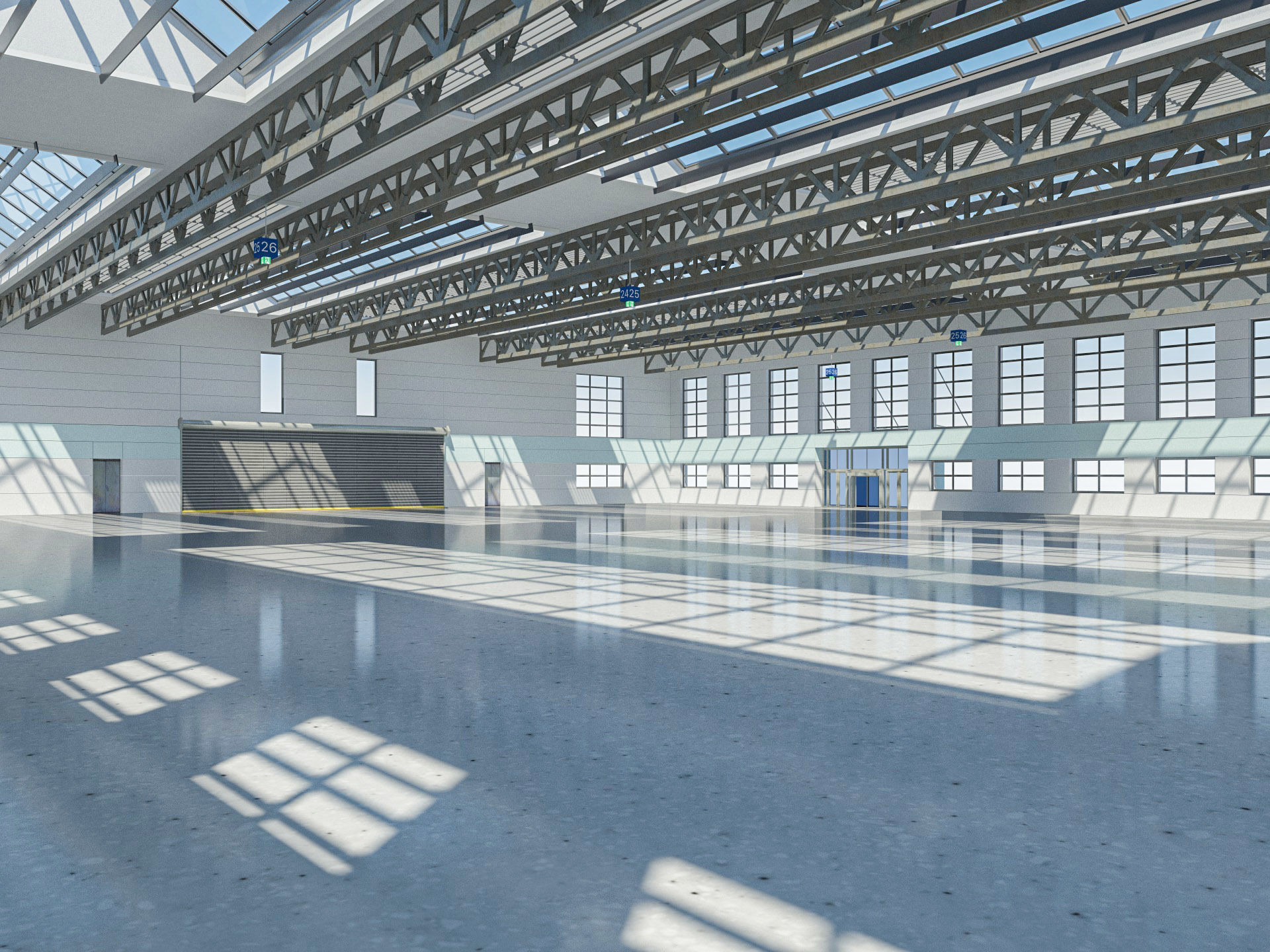Warehouse interior and exterior 3D model_5