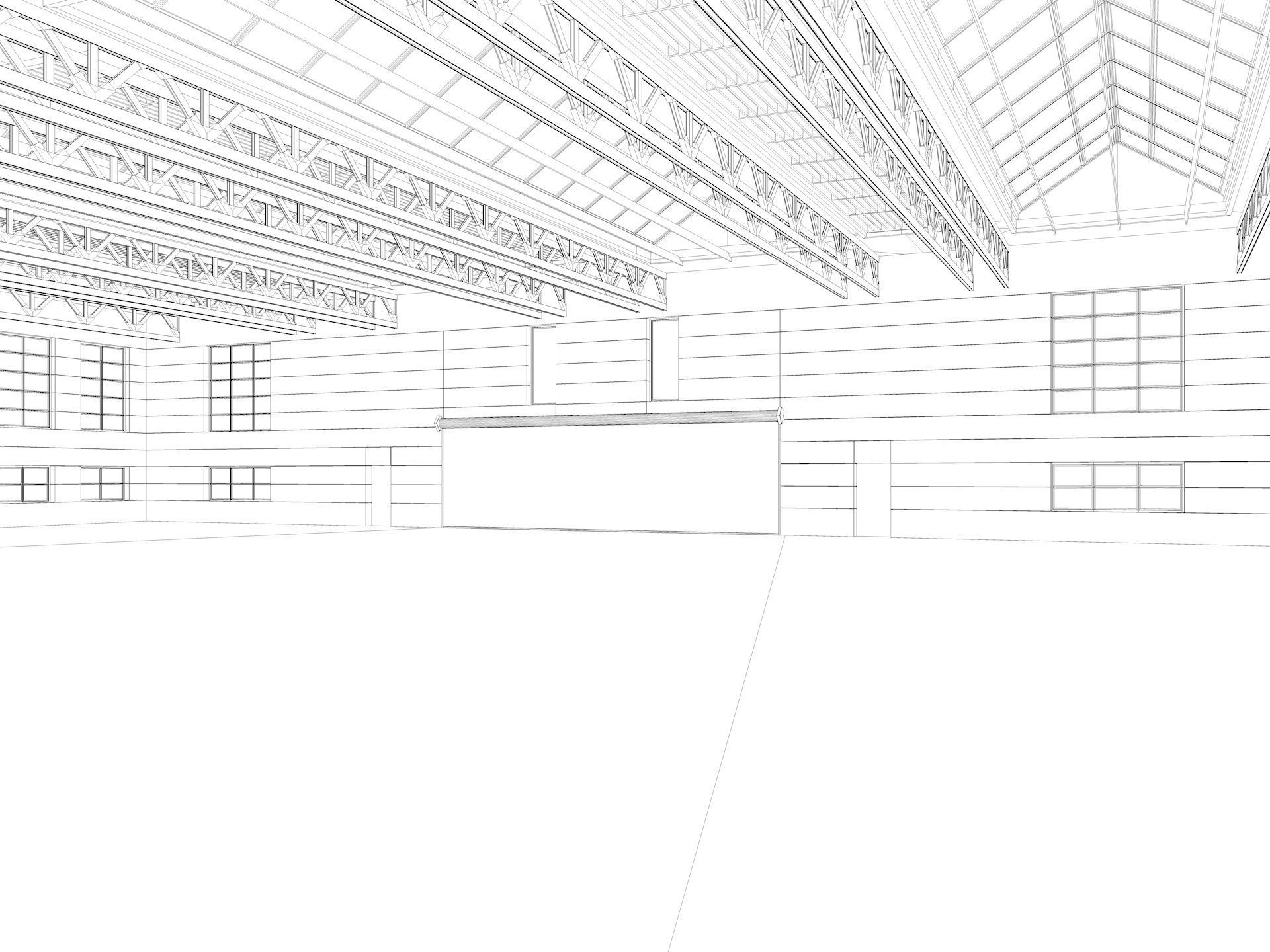 Warehouse interior and exterior 3D model_20