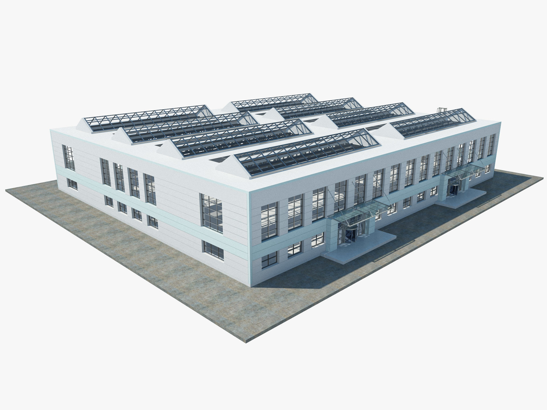 Warehouse interior and exterior 3D model_2
