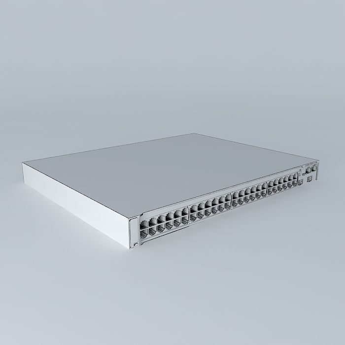 Cisco Catalyst 2960 S 48TD L Network Switch 3D model_3