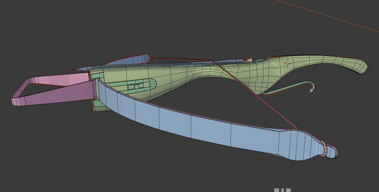 medieval crossbow weapon Low-poly 3D model_10