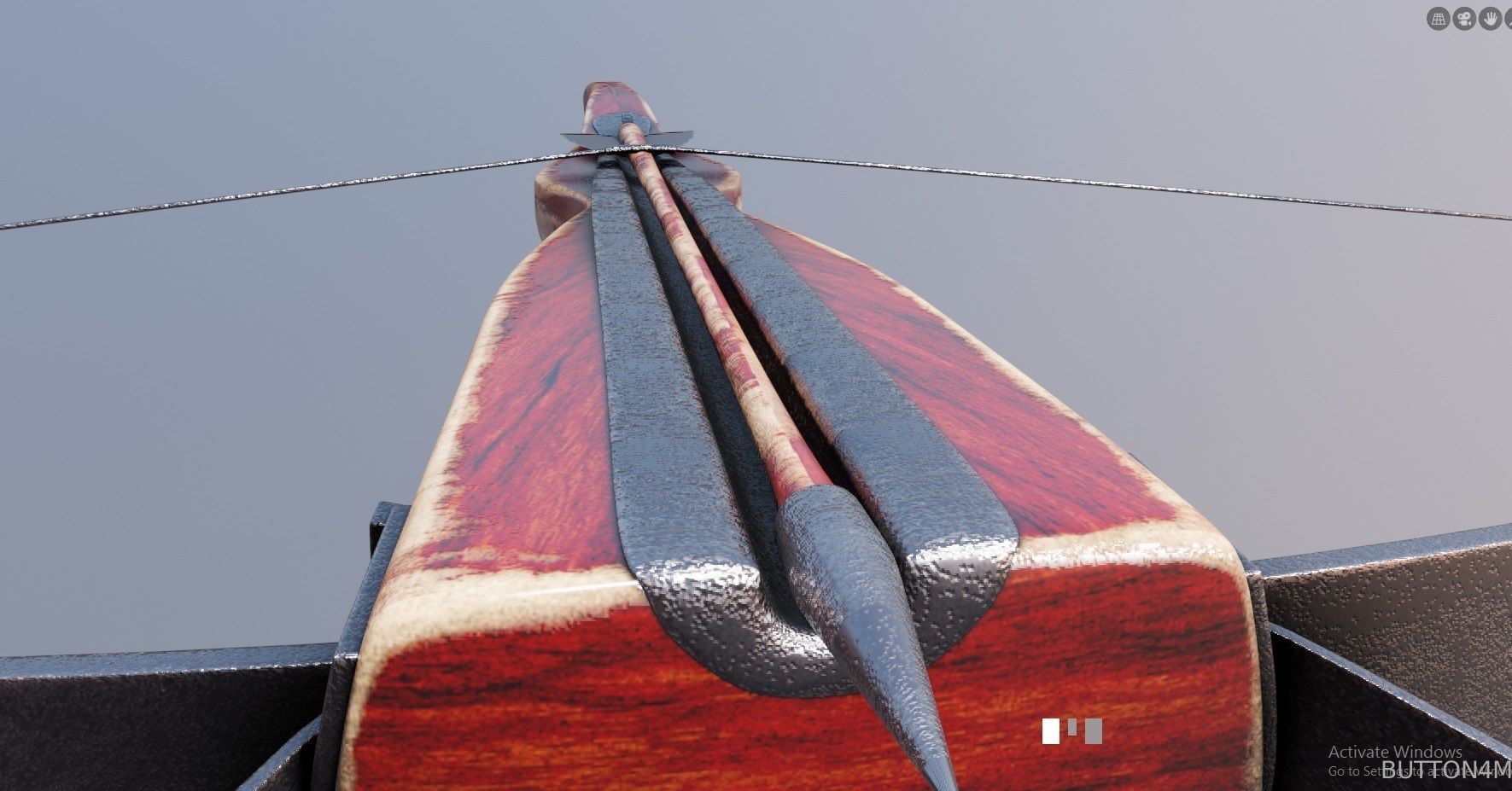 medieval crossbow weapon Low-poly 3D model_13