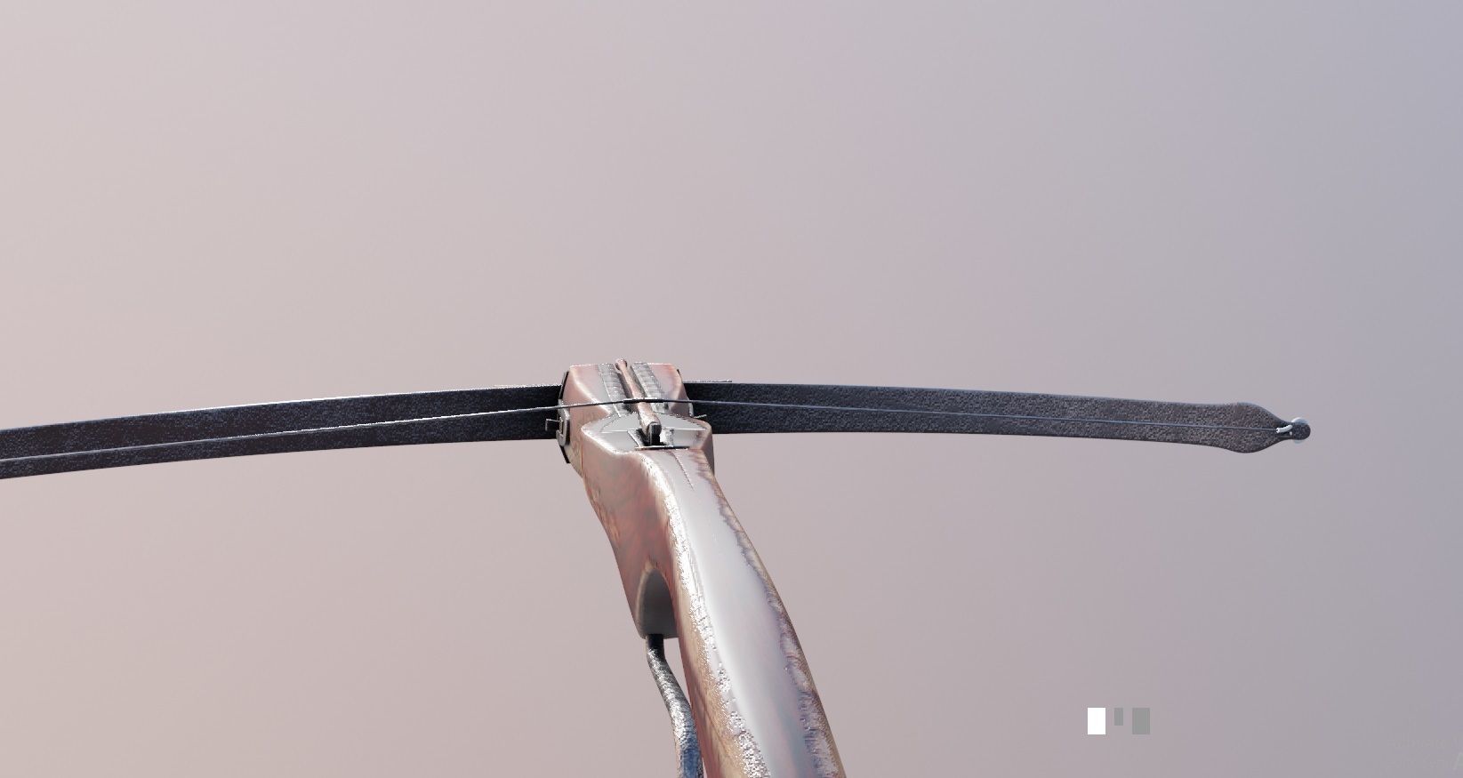 medieval crossbow weapon Low-poly 3D model_6