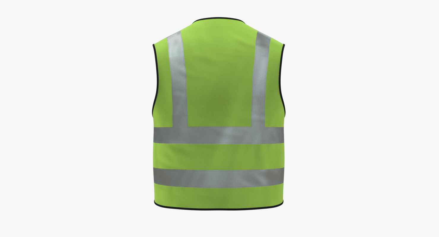Worker Vest PBR Low-poly 3D model_8