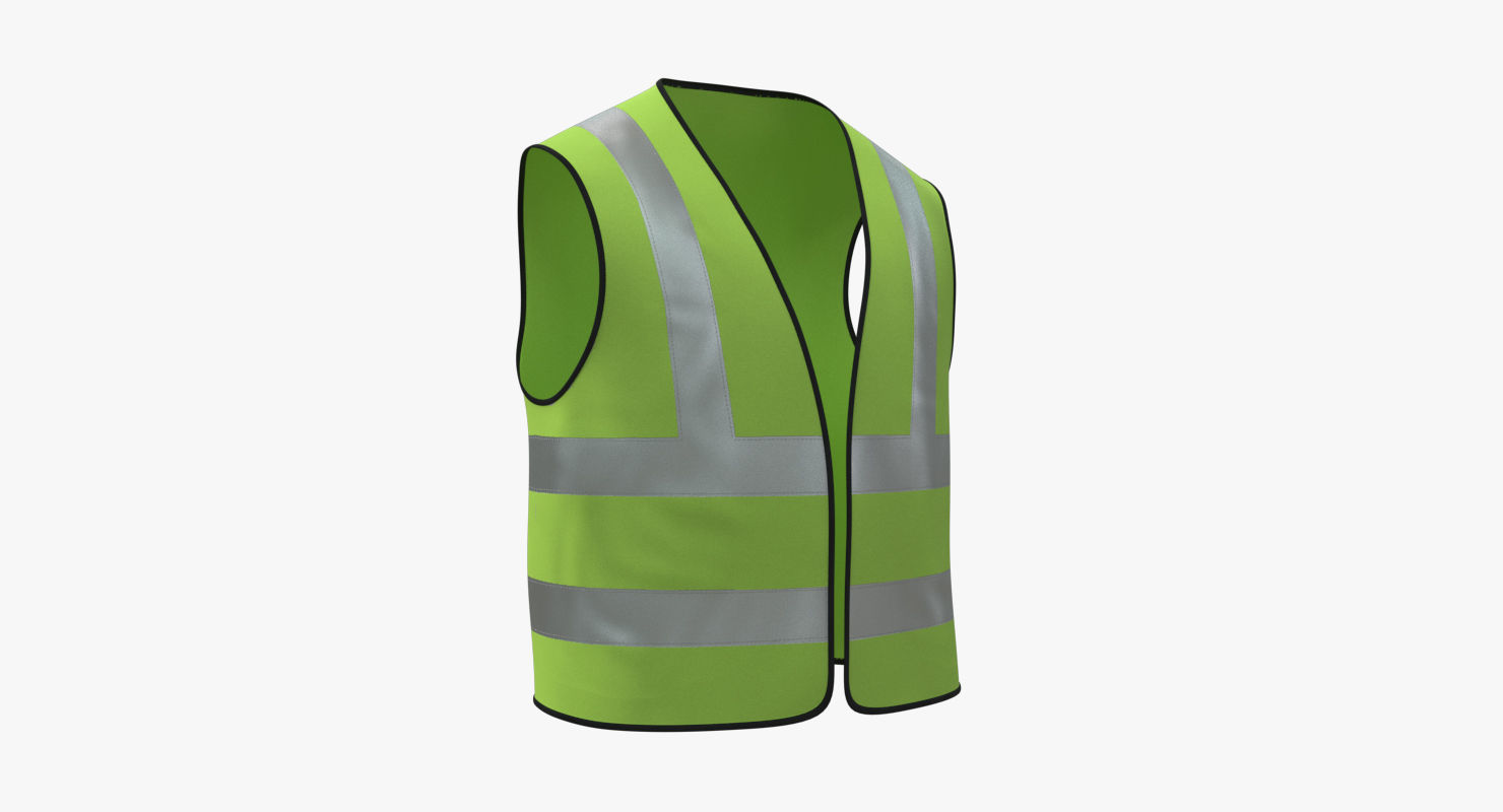 Worker Vest PBR Low-poly 3D model_1