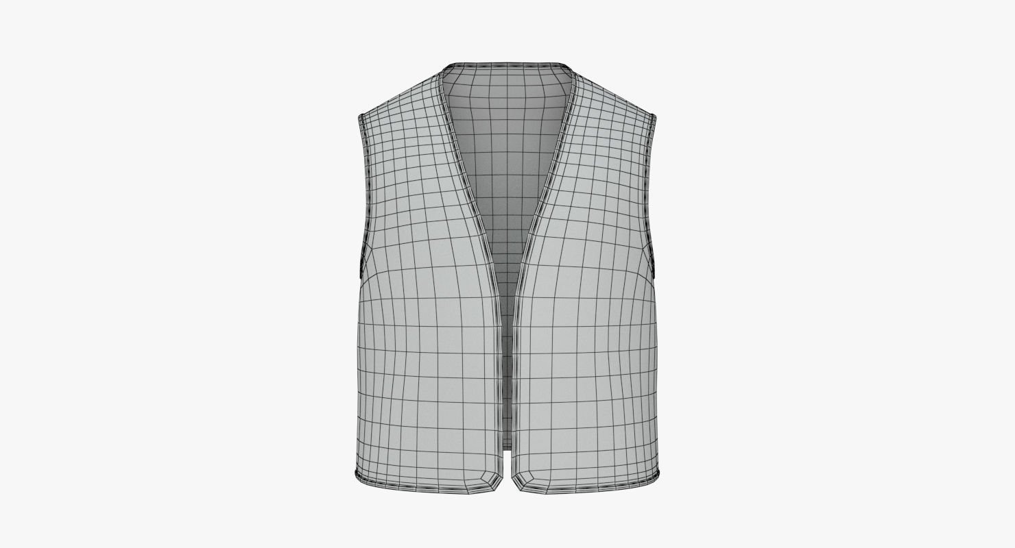 Worker Vest PBR Low-poly 3D model_12