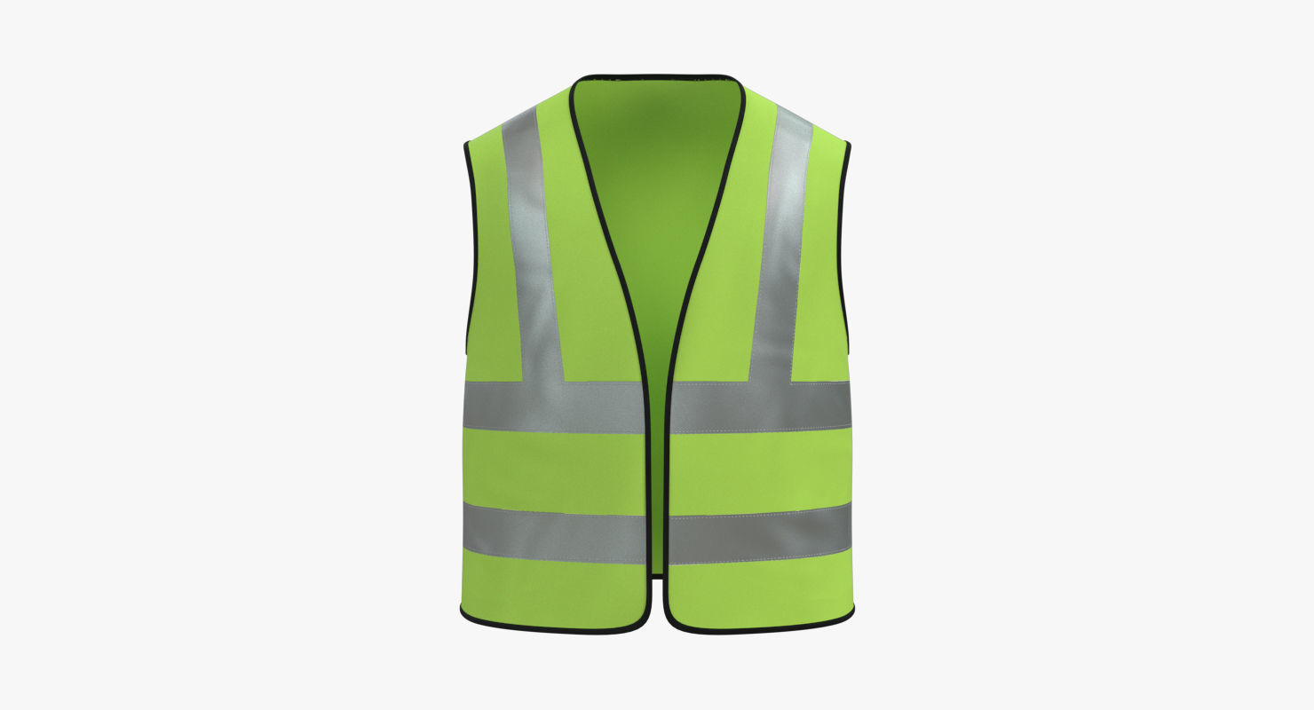 Worker Vest PBR Low-poly 3D model_5