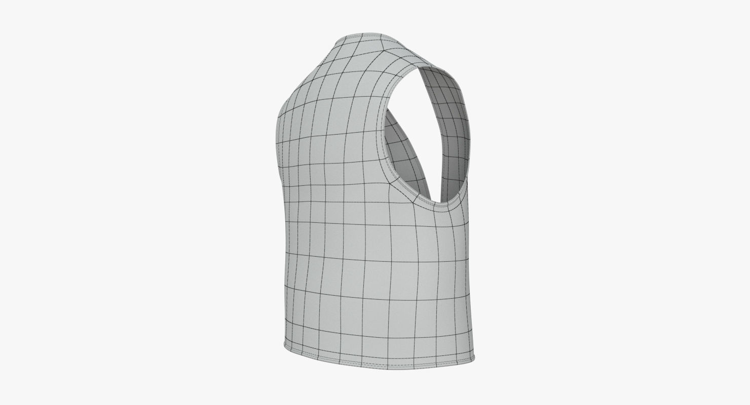 Worker Vest PBR Low-poly 3D model_17
